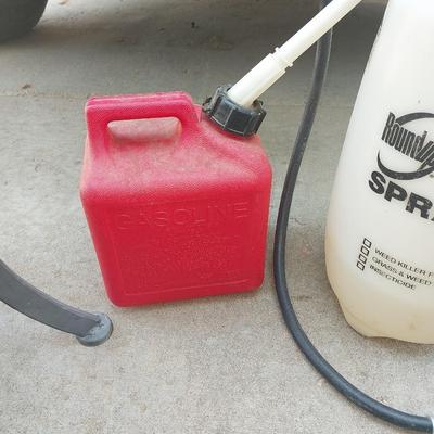 CHEMICAL SPRAYER-GALLON GAS CAN-SMALL HOSE