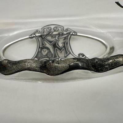 Mardi Gras Favor Krewe of Moslem Vintage Silver Glass Dish