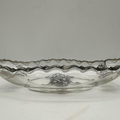 Mardi Gras Favor Krewe of Moslem Vintage Silver Glass Dish