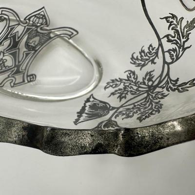 Mardi Gras Favor Krewe of Moslem Vintage Silver Glass Dish