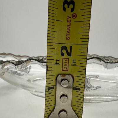 Mardi Gras Favor Krewe of Moslem Vintage Silver Glass Dish