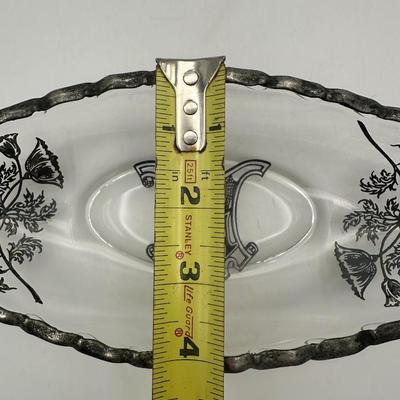 Mardi Gras Favor Krewe of Moslem Vintage Silver Glass Dish