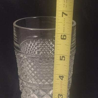 Vintage Anchor Hocking Wexford Pattern Flat Iced Tea Glasses- 12 Pieces