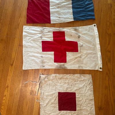 Red Cross, Signal and French Flags