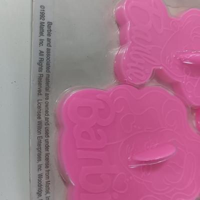 Barbie Cookie cutters sealed in package - and hardbound Barbie book - Four decades of fashion