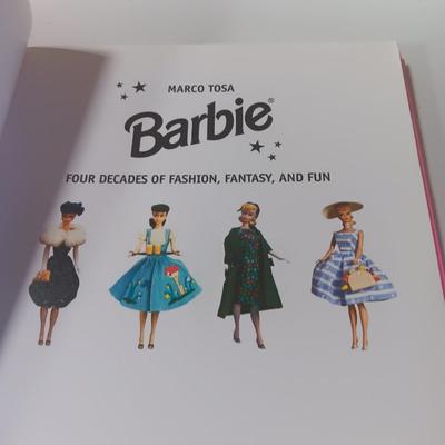 Barbie Cookie cutters sealed in package - and hardbound Barbie book - Four decades of fashion