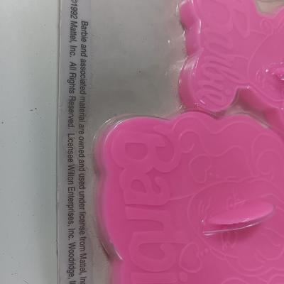 Barbie Cookie cutters sealed in package - and hardbound Barbie book - Four decades of fashion