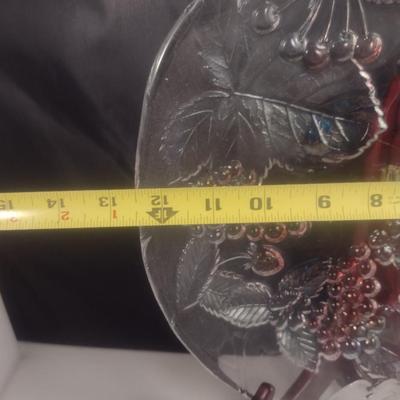 Nova Studio 'Wild Berries' Glass Platter and Salad Set- 6 Pieces Total