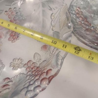 Nova Studio 'Wild Berries' Glass Platter and Salad Set- 6 Pieces Total