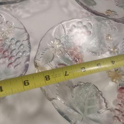 Nova Studio 'Wild Berries' Glass Platter and Salad Set- 6 Pieces Total