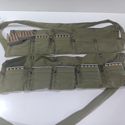 Two bandoleers with Ammunition - marked