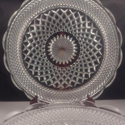 Anchor Hocking 'Wexford' Pattern Round Platter and Bowl