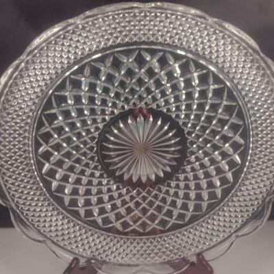 Anchor Hocking 'Wexford' Pattern Round Platter and Bowl