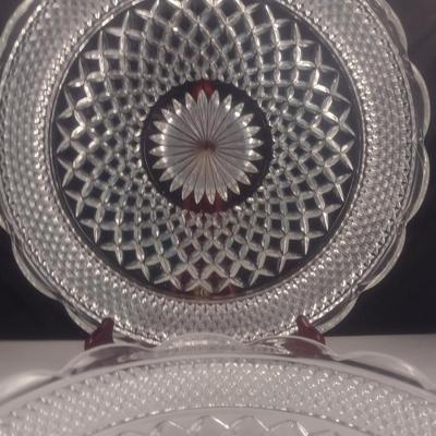 Anchor Hocking 'Wexford' Pattern Round Platter and Bowl