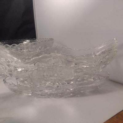 Collection of Anchor Hocking Early American Prescut Glass Dishware- Approx 23 Pieces