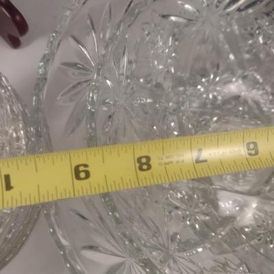 Collection of Anchor Hocking Early American Prescut Glass Dishware- Approx 23 Pieces