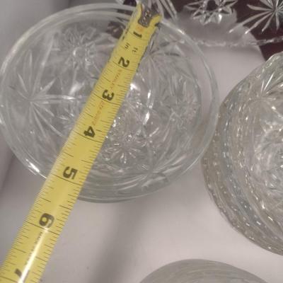 Collection of Anchor Hocking Early American Prescut Glass Dishware- Approx 23 Pieces