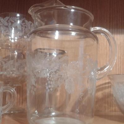 Collection of Bartlett Collins Grape Theme Glassware- Approx 30 Pieces