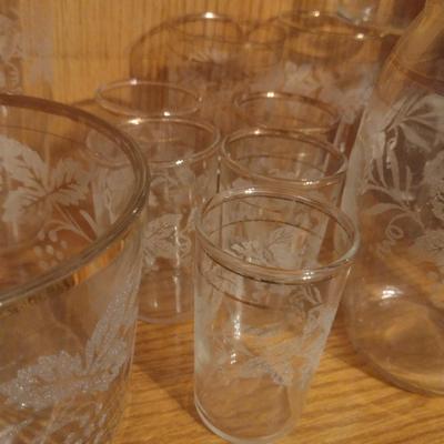 Collection of Bartlett Collins Grape Theme Glassware- Approx 30 Pieces