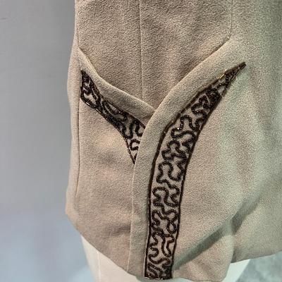 1940’s Lot - Gabardine Beaded Jacket + 2 Embroidered Tops