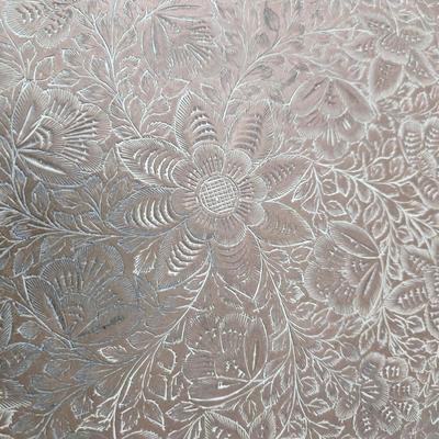 Large 28.5" Diameter Incised Brass Tray Wall Art