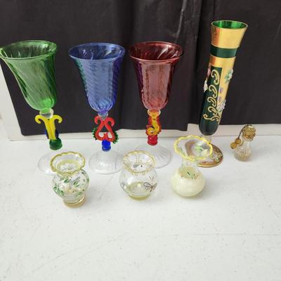 8 Pieces Mixed Lot of Art Glass 3 Murano