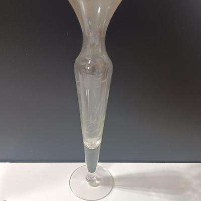 Princess House glass candle holders and glass vases with two spoon rests