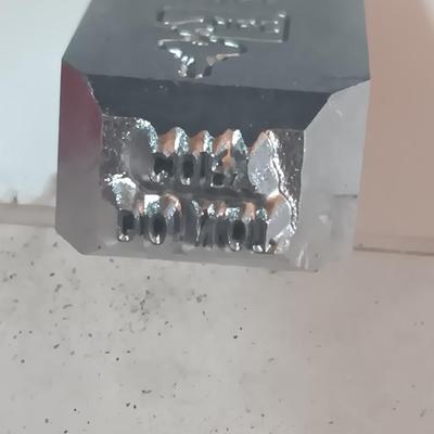 Steel Number punches with Chalk sting line