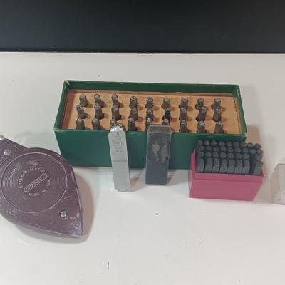 Steel Number punches with Chalk sting line
