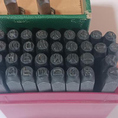 Steel Number punches with Chalk sting line