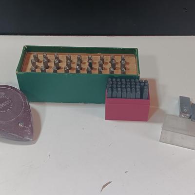 Steel Number punches with Chalk sting line