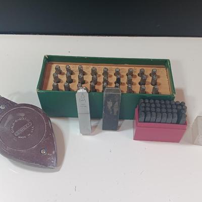 Steel Number punches with Chalk sting line