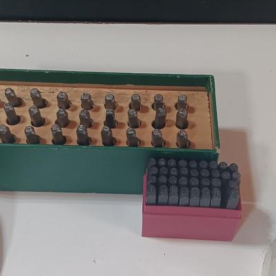 Steel Number punches with Chalk sting line