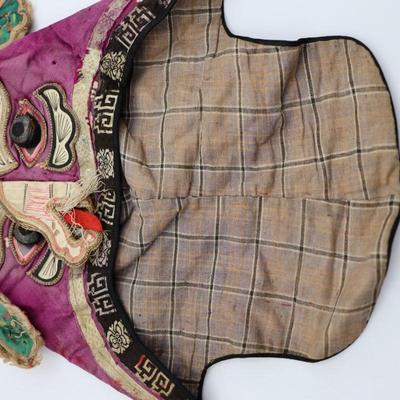 Vintage Chinese Embroidered Dragon Hat