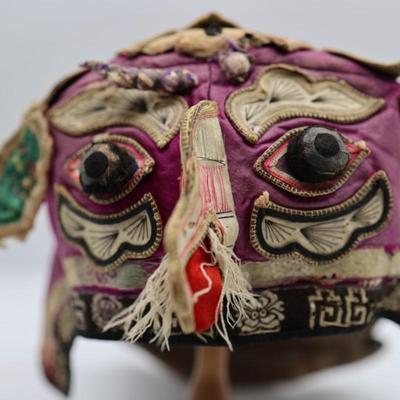 Vintage Chinese Embroidered Dragon Hat