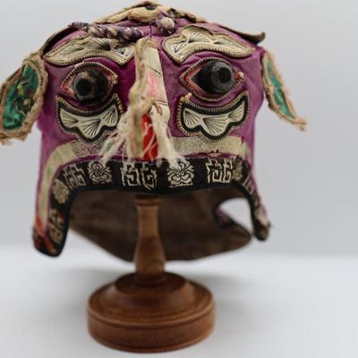 Vintage Chinese Embroidered Dragon Hat