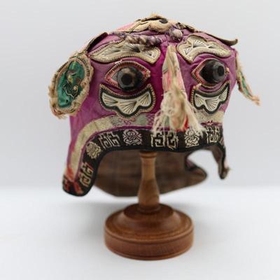 Vintage Chinese Embroidered Dragon Hat