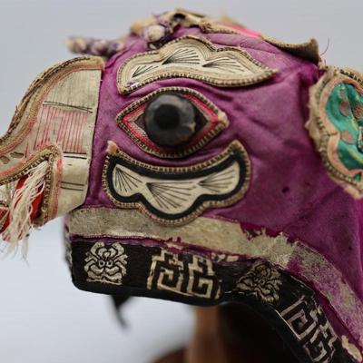 Vintage Chinese Embroidered Dragon Hat