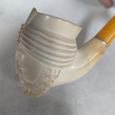 White Meerschaum Tobacco Pipe Sultan