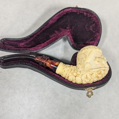 Vintage Meerschaum Pipe With Original Case
