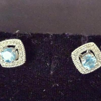 Topaz Stud Pierced earrings with Jackets