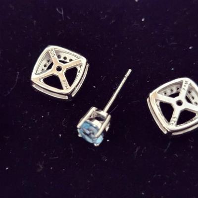 Topaz Stud Pierced earrings with Jackets