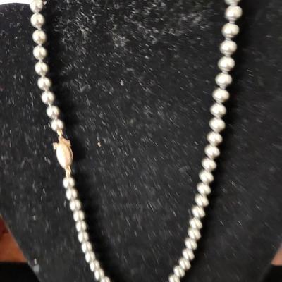 Grey Pearl Neckilace and Earrings