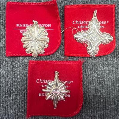 (3) Sterling Reed & Barton Christmas Ornaments