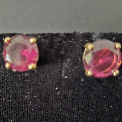 Garnet Pierced earrings