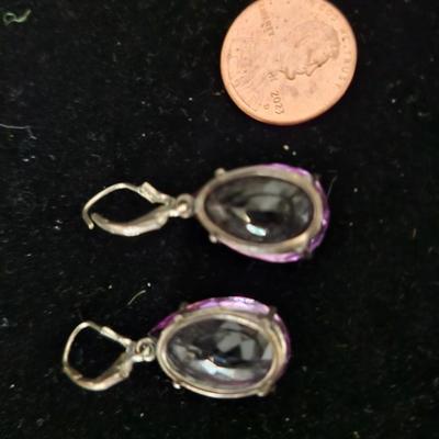 Amethyst Pierced Earrngs