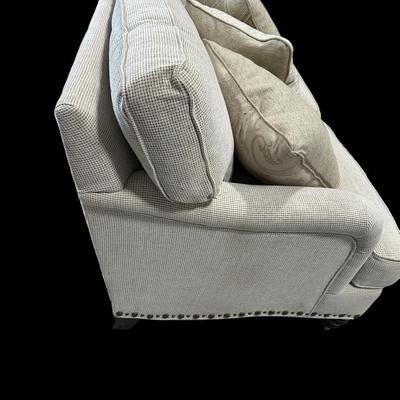 Broyhill Love Seat Neutral Fabric Nailhead trim New w/ Tag