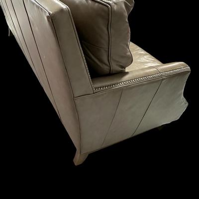 Bradington Young Leather Sofa in Taupe