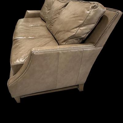 Bradington Young Leather Sofa in Taupe