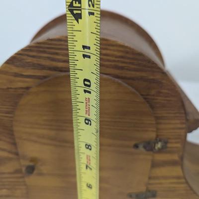 Vintage D & A Oak Wood Mantle Clock